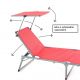 Összecsukható kerti nyugágy tetővel XXL - piros