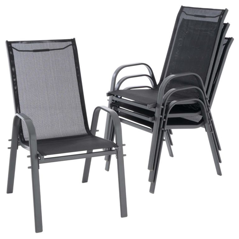 Kerti szék rakásolható GARTHEN SL2 2 db fekete