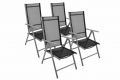 GARTHEN Kerti szék összecsukható 4 db fekete