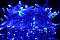 NEXOS Karácsonyi akku fényfüzér 2 m 20 LED kék