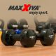 Egykezes súlyzó szett vinyl Maxxiva®  2 x 5 kg Fekete