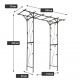 GARTHEN Kerti boltíves pergola  220 x 198 x 70 cm