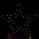 NEXOS Karácsonyi LED dekoráció  ezüst csillag  színes 50 cm