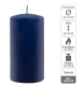 Gyertyakészlet oszlopszerű 15 cm Ø 7,5 cm 4 db kék