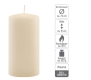 Gyertyakészlet oszlopszerű 15 cm Ø 7,5 cm 4 db krémszínű