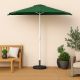 Balkon napernyő félkör alakú kiegészítővel zöld