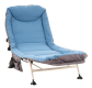 Kemping nyugágy párnával kék-szürke