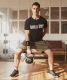 Gorilla Sports Kettlebell súlyzó műanyag 18 kg fekete