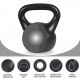 Gorilla Sports Kettlebell súlyzó műanyag 20 kg fekete