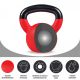 Gorilla Sports Kettlebell súlyzó gumírozott felülettel 24 kg
