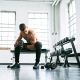 Gorilla Sports Öntöttvas gumírozott egykezes súlyzó 42,5 kg