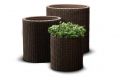 Keter Kerti virágcserép CYLINDER L barna