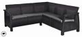 Keter Kerti bútor  Corfu Relax grafit sarokkanapé