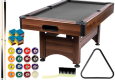 GamesPlanet Biliárdasztal felszereléssel barna/antracit