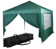 Kerti sátor + 2 oldalfal INSTENT BASIC 3x3 m sötétzöld