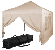 Kerti sátor + 2 oldalfal INSTENT BASIC 3x3 m bézs