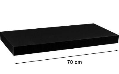 Fali polc STILISTA® Volato 70 cm - fekete matt