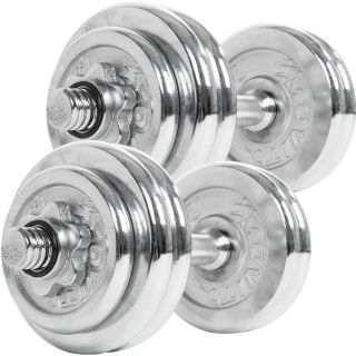 Egykezes króm súlyzó szett MOVIT 2 x 25 kg