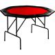 GamesPlanet® Pókerasztal 8 személyes 122 x 122 cm piros