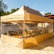 INSTENT PRO Kerti pavilon 3 x 6 m champagne + 4 oldalfal