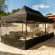 INSTENT PRO Kerti pavilon Fekete 3 x 6 m + 4 oldalfal