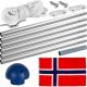 FLAGMASTER® Zászló rúddal Norvégia NOR 650 cm