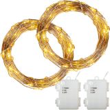 VOLTRONIC® LED lánc 2 x 50 LED meleg fehér