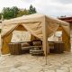 INSTENT BASIC Kerti pavilon 3 x 3 m champagne + 4 oldalfal