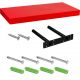 Fali polc STILISTA® Volato Piros fényes 60 cm