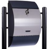 STILISTA Postaláda állvánnyal acél 33 x 17 cm