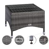 STILISTA Kerti asztal 58 x 58 cm polyrattan krém