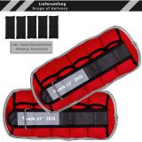 MOVIT Neoprén fényvisszaverő terhelő súly 2 x 2 kg piros