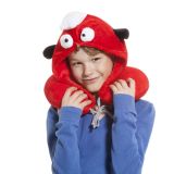 Utazópárna kapucnis gyerekeknek Piros rák