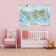 Világtérkép gyerekeknek 140 x 100 cm francia nyelv