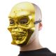 Halloween maszk koponya arany