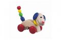 Fa játék kutya kerekeken 13 x 9 cm csengővel