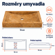 INDERA Mosdókagyló természetes kőből IDS 005 Yellow