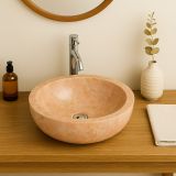 Mosdókagyló természetes kőből - GEMMA 501 Márvány Ø45