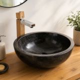 Mosdókagyló márvány GEMMA 501 Black Ø45 cm