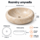 Mosdókagyló márvány FEROX Cream Ø40 cm