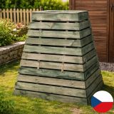 Fa komposztáló 800 L piramis alakú cseh gyártmány zöld