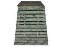 Fa komposztáló 1040 L piramis zöld