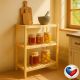 Fenyőfából készült polc 3 polc 93x80x33 cm cseh gyártmány