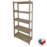 Bükkfa polc 5 polcos 173×70×33 cm cseh gyártmány