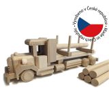 Fa teherautó rönkökkel 38 x 9 x 12 cm