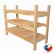 Fa polctartó 3 polc 60×54×25 cm cseh gyártmány