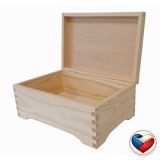 Fa doboz tetővel 30×20×13 cm fenyő cseh gyártmány