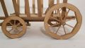 Bevont fa szekér dekoráció 170 x 58 x 50 cm