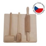 Fából készült készlet kis szakácsoknak 23 x 6 x 21 cm 3 db