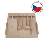 Fából készült gyerek konyhai készlet akasztásra  40x7x 30 cm